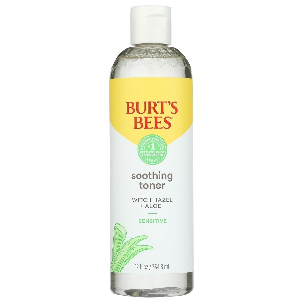 Burt’s Bees Sensitive Toner Hazel Aloe Vera Soothing 12oz Fresh Clear All Skin